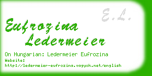 eufrozina ledermeier business card